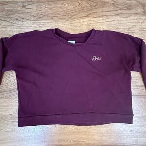 RVCA Burgundy Crewneck Sweatshirt